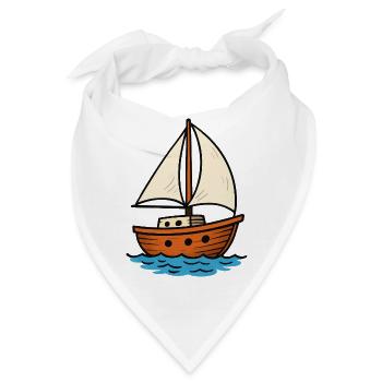 segelboot - Bandana - Weiß - Vorne