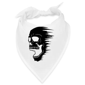 Black Skull und Geschwindigkeit - Bandana - Weiß - Vorne