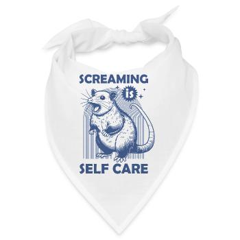 Katze mit humorvoller Botschaft - Bandana - Weiß - Vorne
