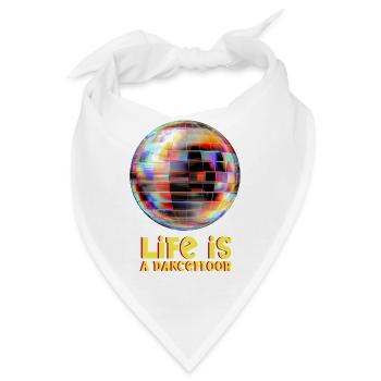 Disco Globe with Bright Colors - Bandana - Weiß - Vorne