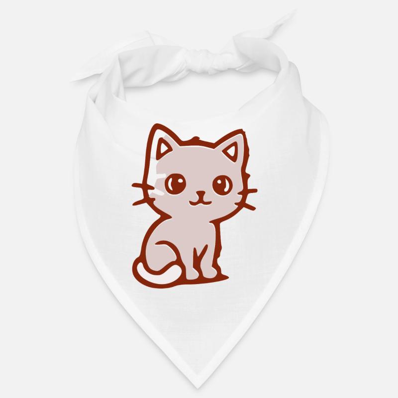 Illustration de chat mignon pour les enfants Bandana