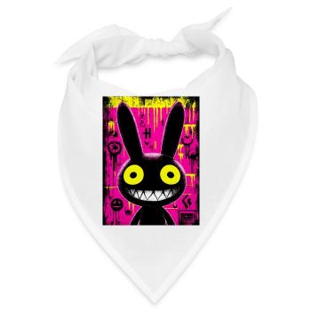 Bunny Black Urban Graffiti - Bandana - Weiß - Vorne