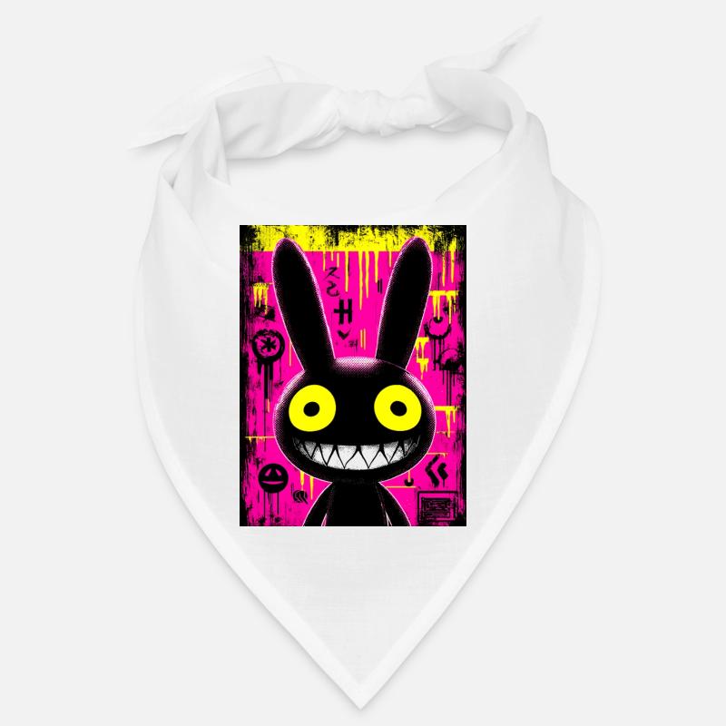 Bunny Black Urban Graffiti Bandana