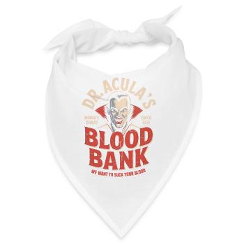 Dracula Blutbank Lustiger Vampir Halloween - Bandana - Weiß - Vorne