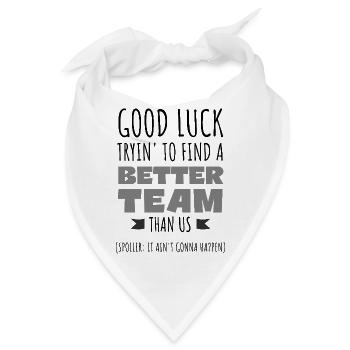 Motivierende Teamarbeit - Bandana - Weiß - Vorne