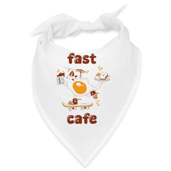 Schnelles Cafe - Bandana - Weiß - Vorne