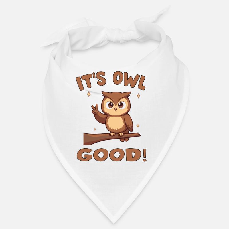 Hibou mignon avec message encourageant Bandana