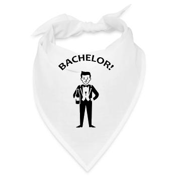 Bachelor Junggeselle - Bandana - Weiß - Vorne