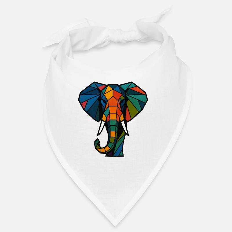 Geometric Elephant Print Bandana
