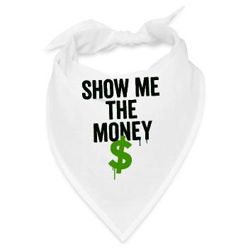 Humorvolles Finanzmotiv mit Dollarzeichen - Bandana - Weiß - Vorne