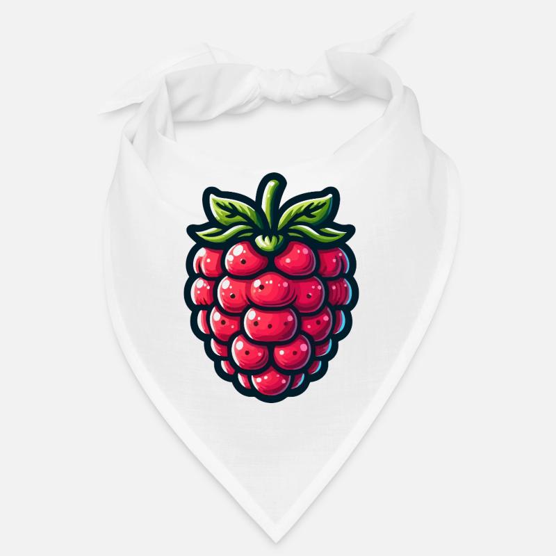 Raspberry Pop Cartoon Red Bandana