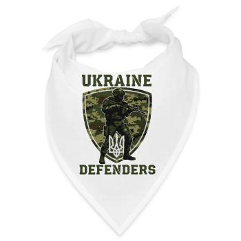 Tarnung des Schilds der ukrainischen Verteidiger - Bandana - Weiß - Vorne