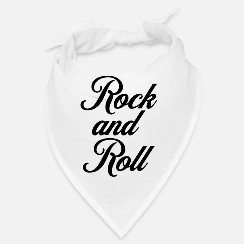 Rock and Roll cursive typography logo design Bandana