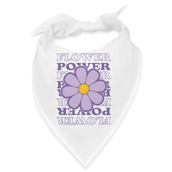 Flower-Power - Bandana - Weiß - Vorne