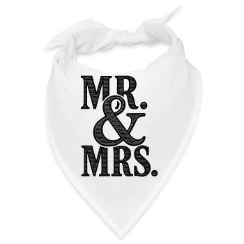 MR. & MRS - Romantische Hochzeit - Brautpaar - Bandana - Weiß - Vorne