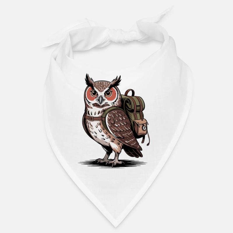 Eule mit Rucksack Bandana