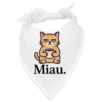 Miau Morgenmuffel - Bandana - Weiß - Vorne
