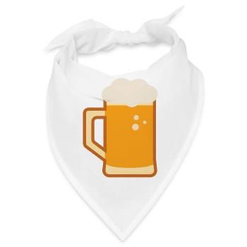 Bierkrug Illustration - Bandana - Weiß - Vorne