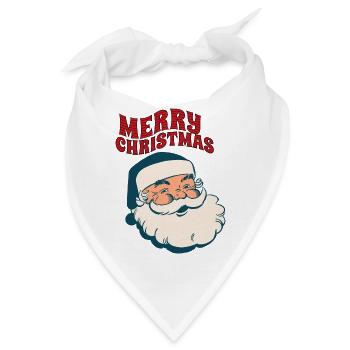 Merry Christmas Santa Design - Bandana - Weiß - Vorne