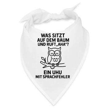 uhu sprachfehler witz - Bandana - Weiß - Vorne