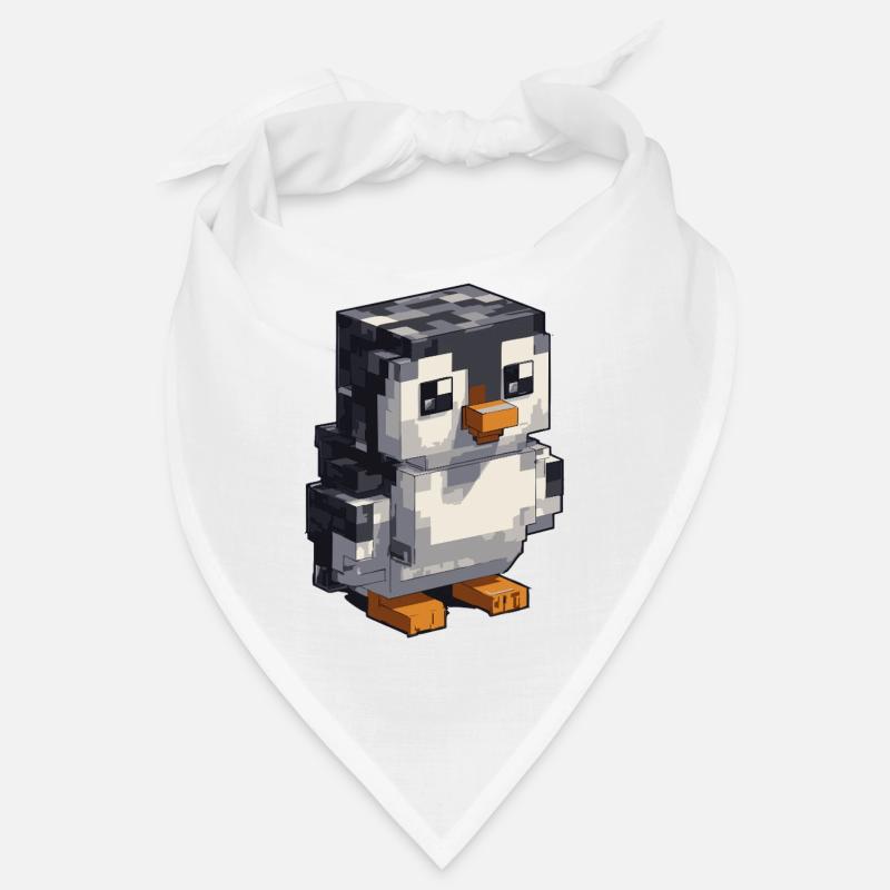 Niedlicher Pixel-Pinguin - Bandana - Weiß