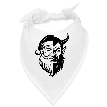 Weihnachtsmann und Weihnachtsmann Peitscher - Bandana - Weiß - Vorne