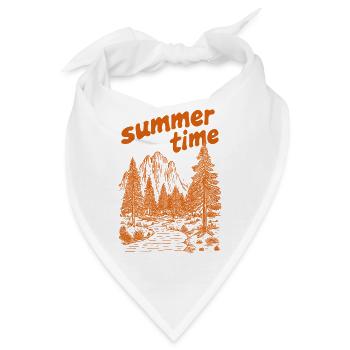 Sommerzeit Natursilhouette - Bandana - Weiß - Vorne