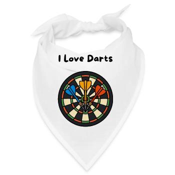 Kaleidoskop Dartboard mit Pfeilen - Bandana - Weiß - Vorne