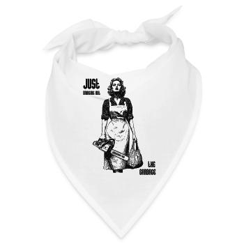 Putzfrau mit Kettensäge Noir - Bandana - Weiß - Vorne