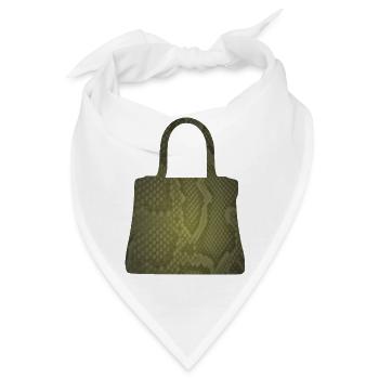 Olive Snake Skin Tote - Bandana - Weiß - Vorne