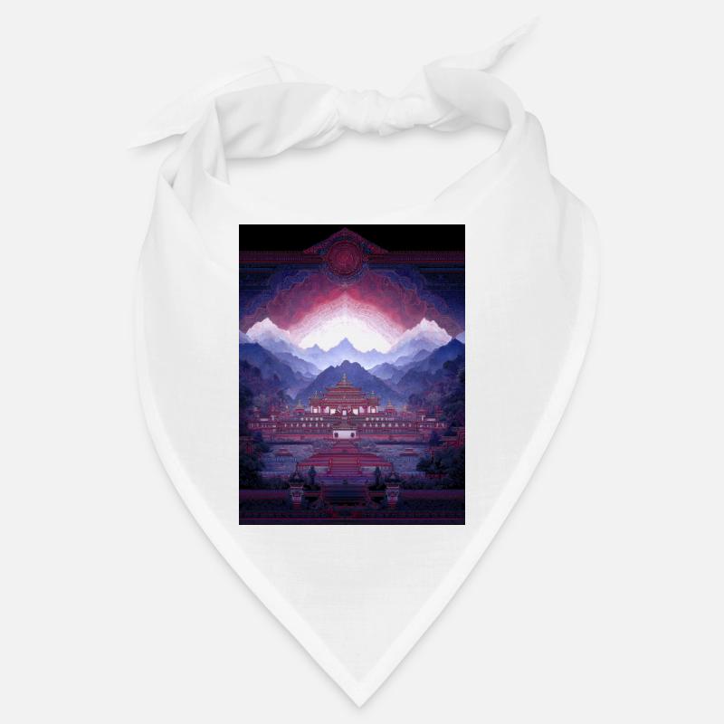 Psy Art - Pagode in Berglandschaft Bandana