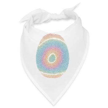 Bunte Fingerprint-Spirale - Bandana - Weiß - Vorne