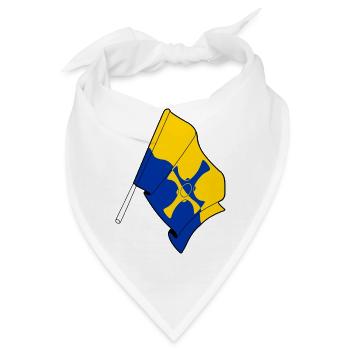 Flagge von Durham - Bandana - Weiß - Vorne
