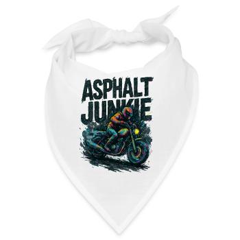 Asphalt Junkie – Motorrad - Bandana - Weiß - Vorne