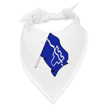 Flagge von Tyne and Wear - Bandana - Weiß - Vorne
