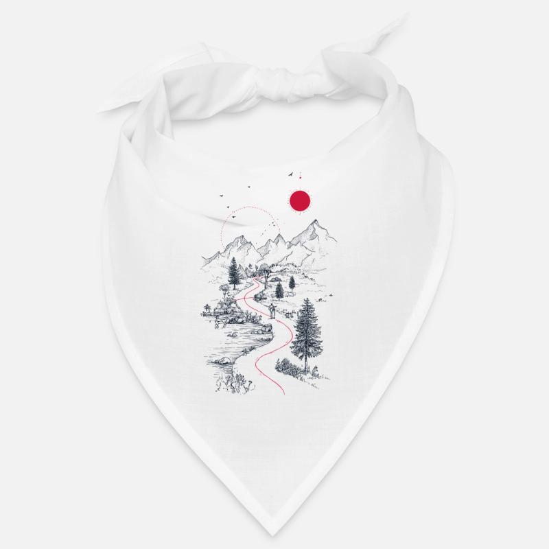 Roter Pfad durch Berglandschaft Bandana