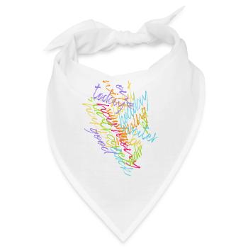 Buntes Texas Wortbild - Bandana - Weiß - Vorne