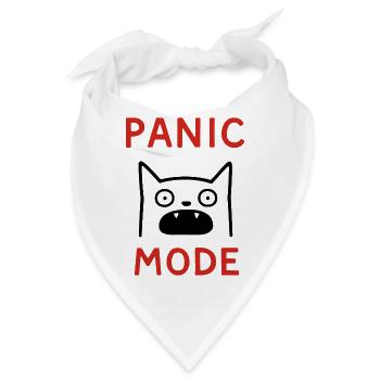 Panikmodus Katze - Bandana - Weiß - Vorne