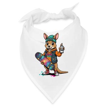 Känguru Sk8 Crew Oz Style - Bandana - Weiß - Vorne