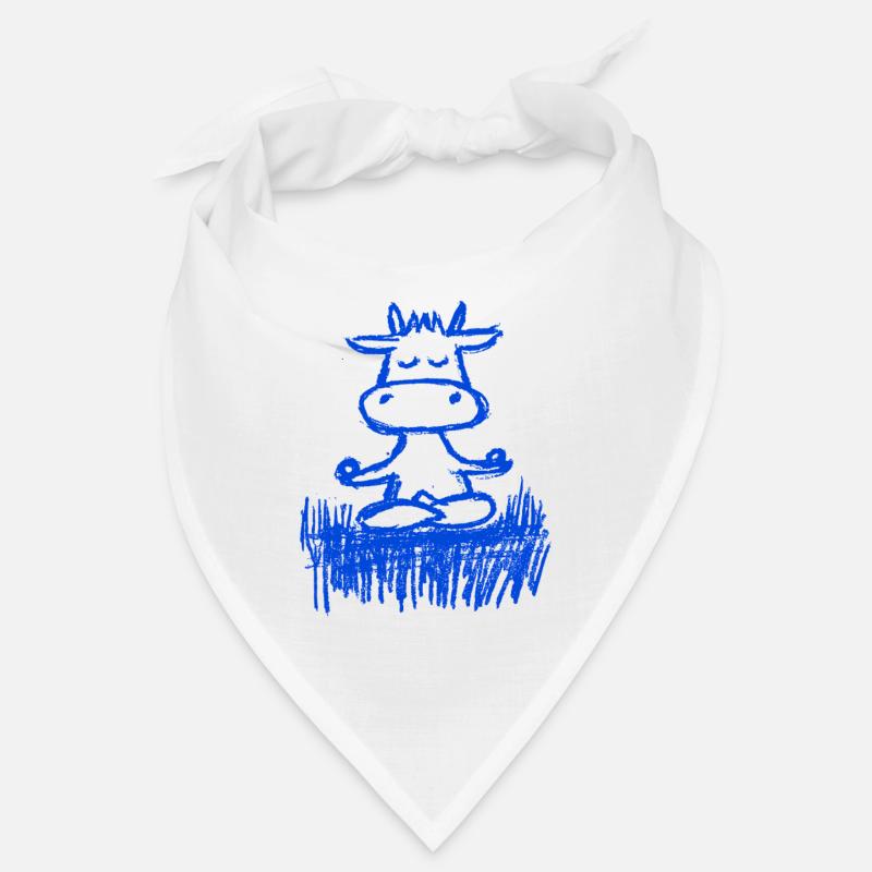 Vache zen dans la prairie Bandana