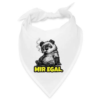 Mir egal. – Grumpy Bär (Sarkasmus Sketch) - Bandana - Weiß - Vorne