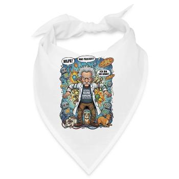 Genie im Chaos: Einstein und Roboter - Bandana - Weiß - Vorne