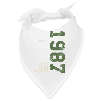 Geburtstag 1987 1987 Geburtstag 1987 Geburtstag - Bandana - Weiß - Vorne