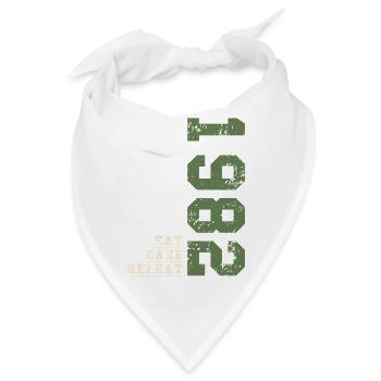 Geburtstag 1982 Geboren 1982 Geburtstag 1982 - Bandana - Weiß - Vorne