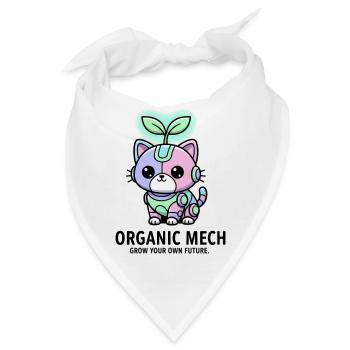 Kawaii Biopunk Roboter Kätzchen-Sprossen-Kunst - Bandana - Weiß - Vorne
