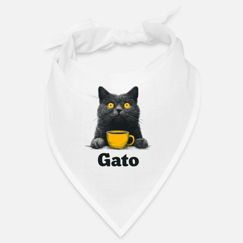 Gato Kaffee Blick Katze Bandana