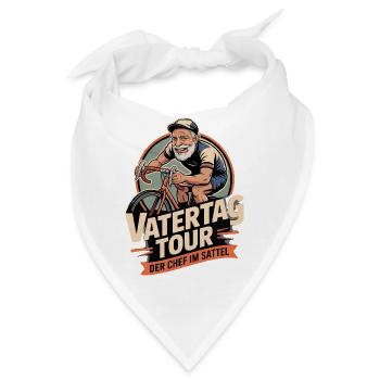 Fahrrad Papa Vatertag Geschenk Chef im Sattel 2026 - Bandana - Weiß - Vorne