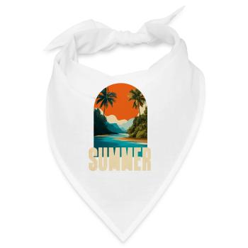 Tropischer Sommerstrand - Bandana - Weiß - Vorne