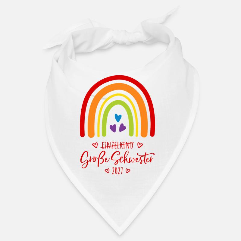 Große Schwester 2027 Boho Regenbogen Bandana