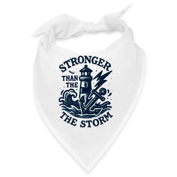 Stärker als der Sturm: Unerschütterliche Kraft - Bandana - Weiß - Vorne